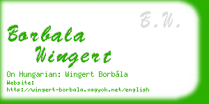 borbala wingert business card